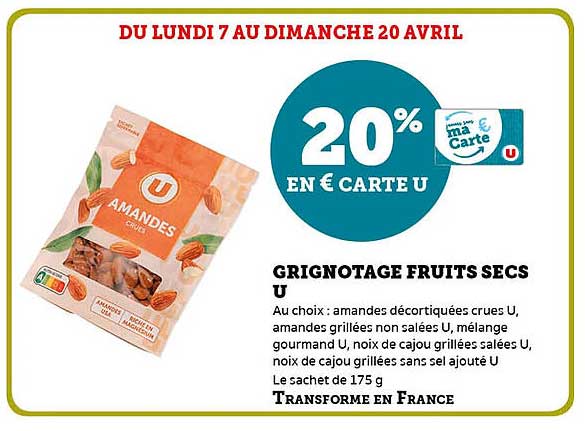 Grignotage Fruits Secs U