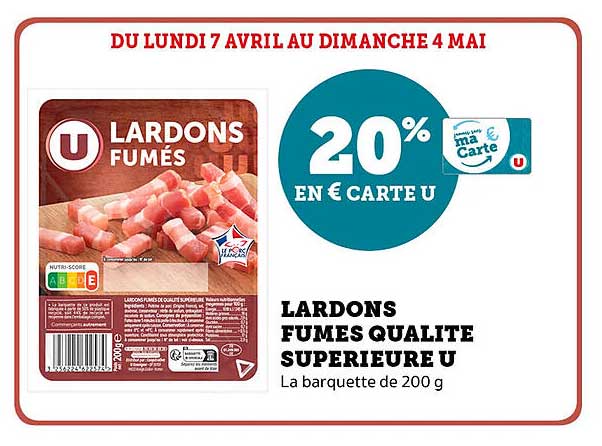 LARDONS FUMES QUALITE SUPERIEURE U