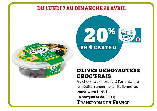OLIVES DENOYATEES CROC’FRAIS