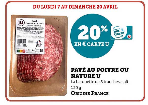 PAVÉ AU POIVRE OU NATURE U