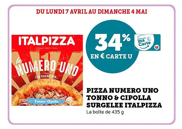 PIZZA NUMERO UNO TONNO & CIPOLLA SURGELEE ITALPIZZA