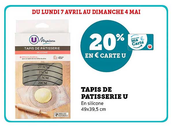 TAPIS DE PATISSERIE U