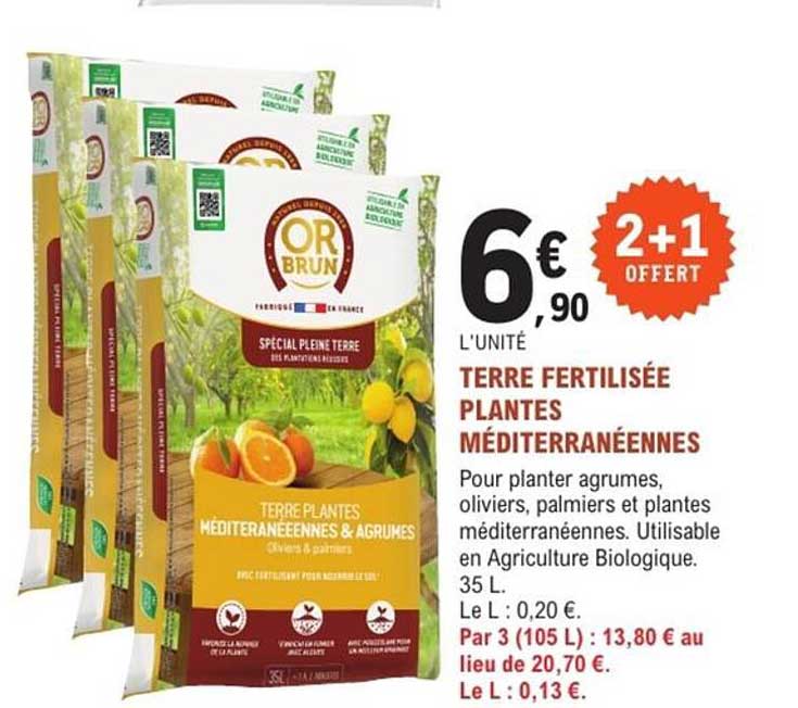 TERRE FERTILISÉE PLANTES MÉDITERRANÉENNES