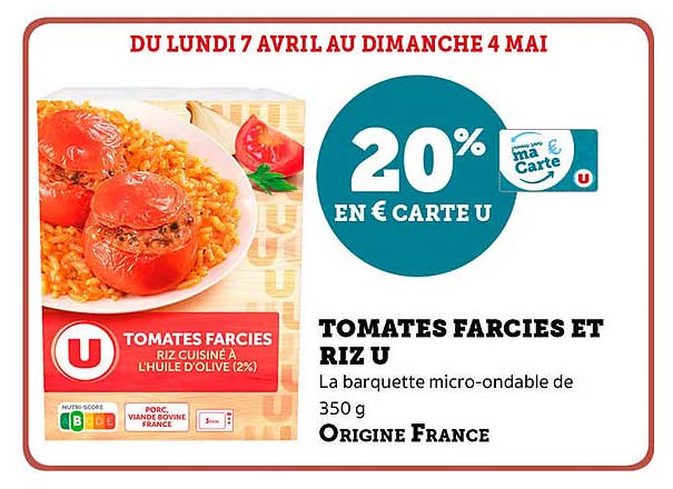 TOMATES FARCIES ET RIZ U