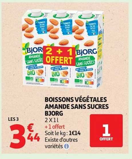 BOISSONS VÉGÉTALES AMANDE SANS SUCRES BJORG