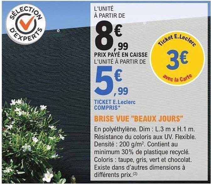 BRISE VUE "BEAUX JOURS"