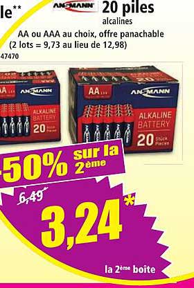 20 piles alcalines