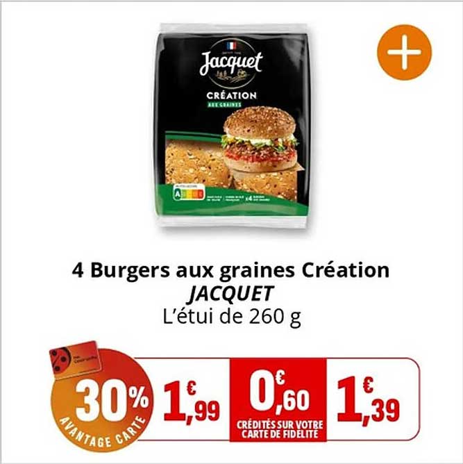 4 Burgers aux graines Création