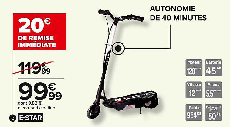 AUTONOMIE DE 40 MINUTES