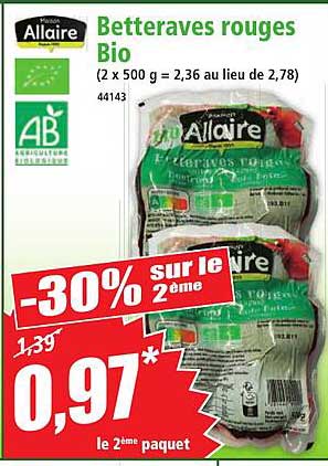 Betteraves rouges Bio