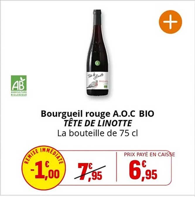 Bourgueil rouge A.O.C BIO TÊTE DE LINOTTE