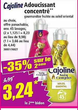 Cajoline Adoucissant concentré