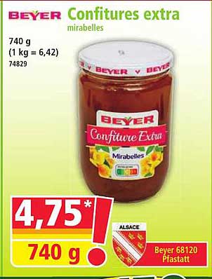 Confitures extra mirabelles
