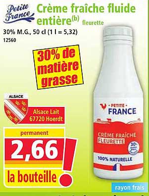 Crème fraîche fluide entière
