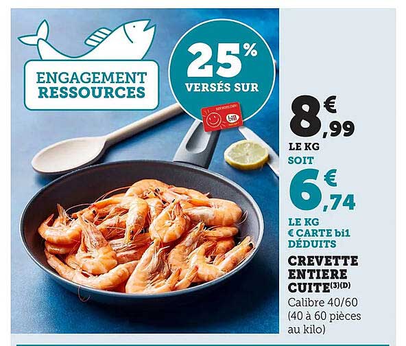 CREVETTE ENTIERE CUITE(3/D)