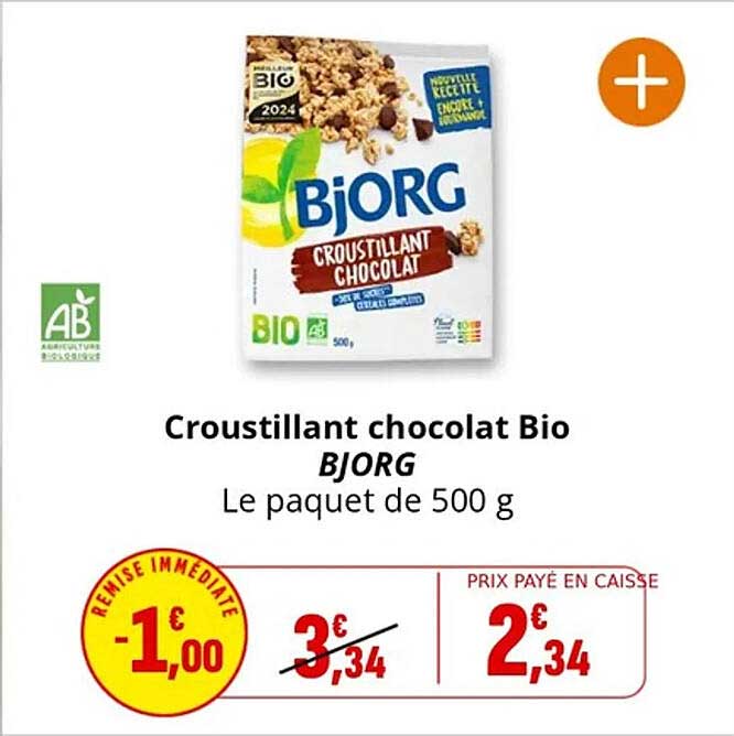 Croustillant chocolat Bio BJORG