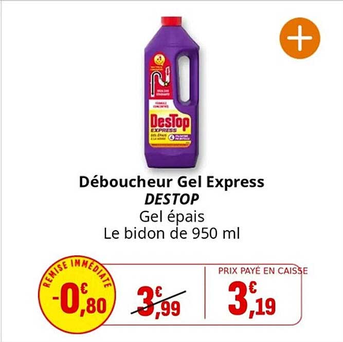 Déboucheur Gel Express DESTOP