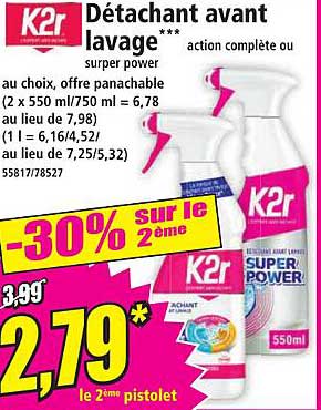 Détachant avant lavage super power