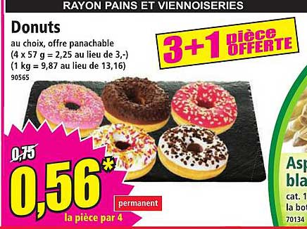 Donuts au choix, offre panachable
