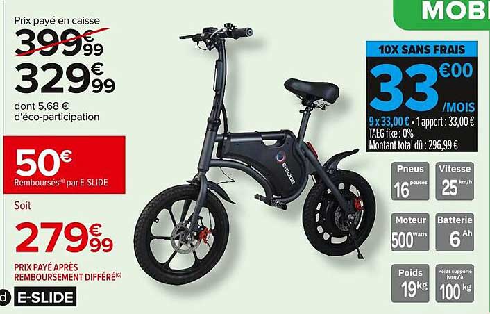 E-SLIDE - Vélo électrique