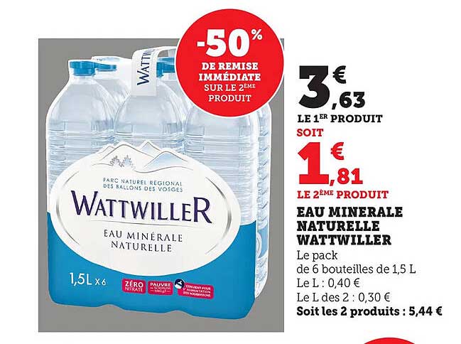 EAU MINERALE NATURELLE WATTWILLER