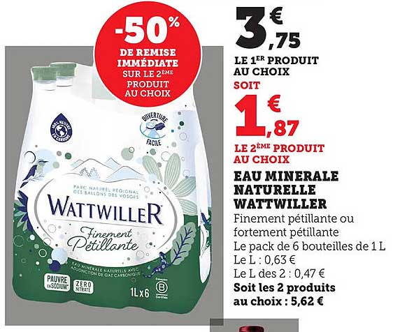 EAU MINERALE NATURELLE WATTWILLER