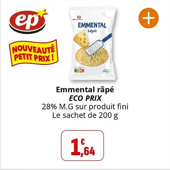 Emmental râpé ECO PRIX