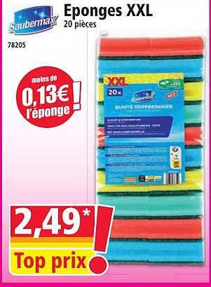 Éponges XXL 20 pièces