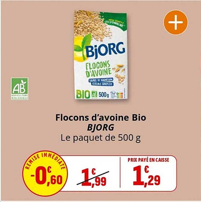 Flocons d'avoine Bio BJORG