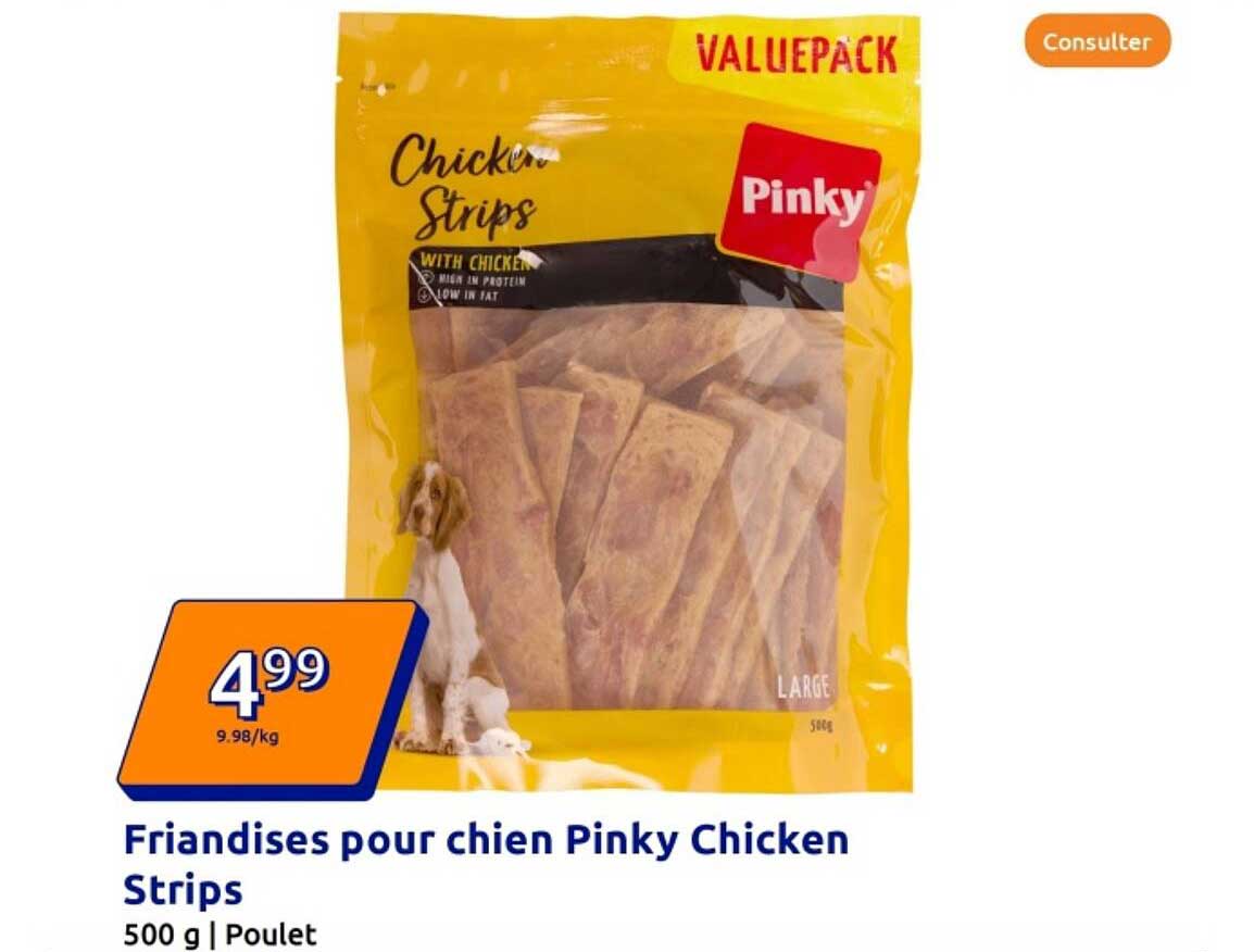 Friandises pour chien Pinky Chicken Strips