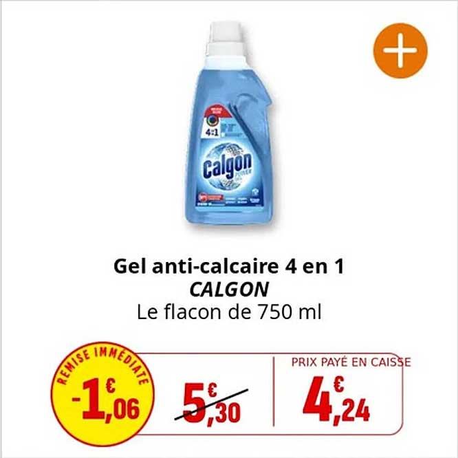 Gel anti-calcaire 4 en 1 CALGON Le flacon de 750 ml