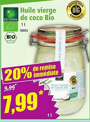 Huile vierge de coco Bio