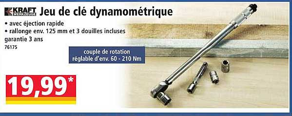 Jeu de clé dynamométrique