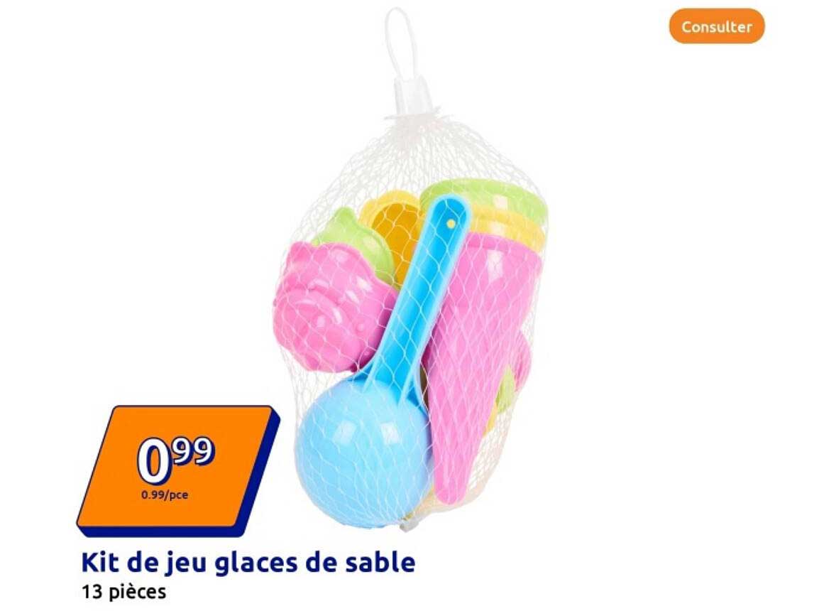 Kit de jeu glaces de sable 13 pièces