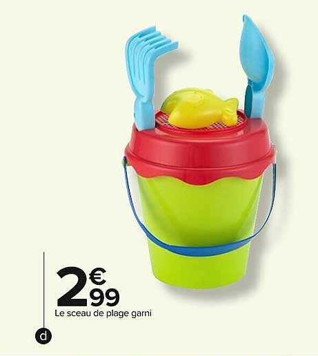 Le seau de plage garni
