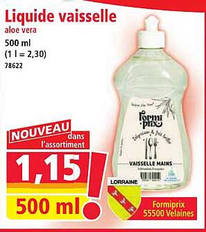 Liquide vaisselle aloe vera 500 ml