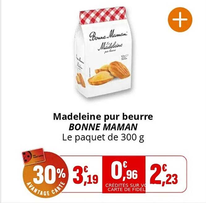Madeleine pur beurre BONNE MAMAN Le paquet de 300 g
