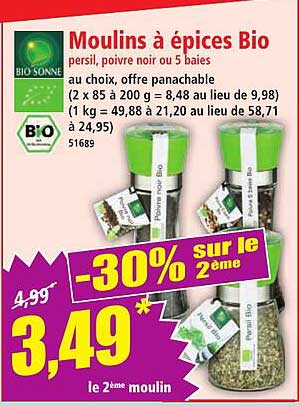 Moulins à épices Bio