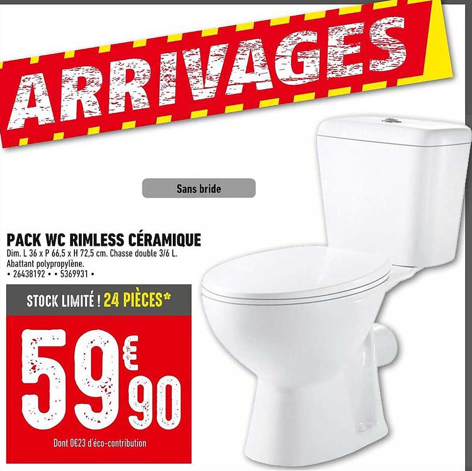 PACK WC RIMLESS CÉRAMIQUE