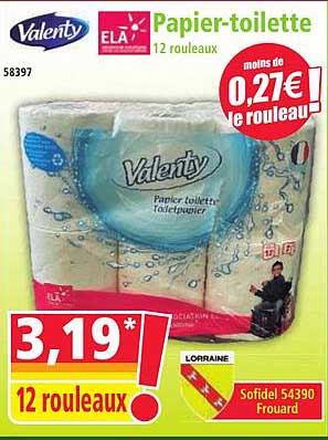 Papier-toilette 12 rouleaux