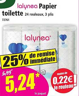 Papier toilette 24 rouleaux, 3 plis