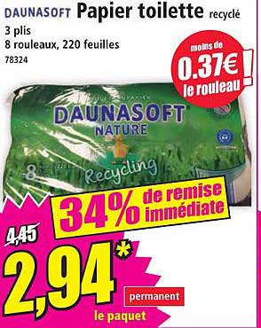 Papier toilette recyclé
