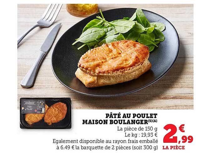 PÂTÉ AU POULET MAISON BOULANGER
