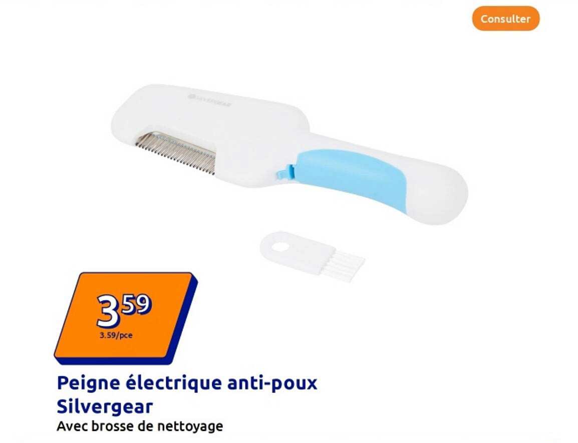 Peigne électrique anti-poux Silvergear
