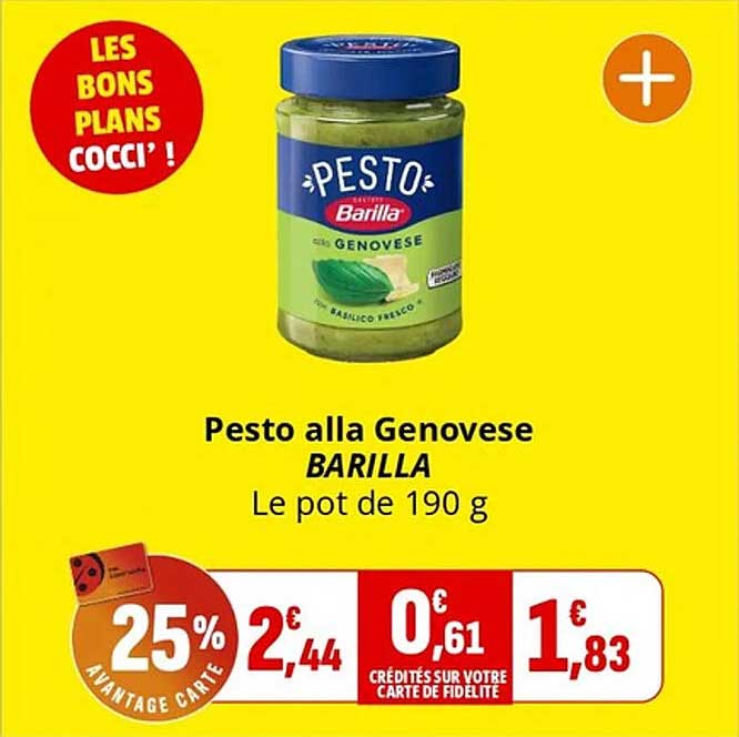 Pesto alla Genovese BARILLA Le pot de 190 g