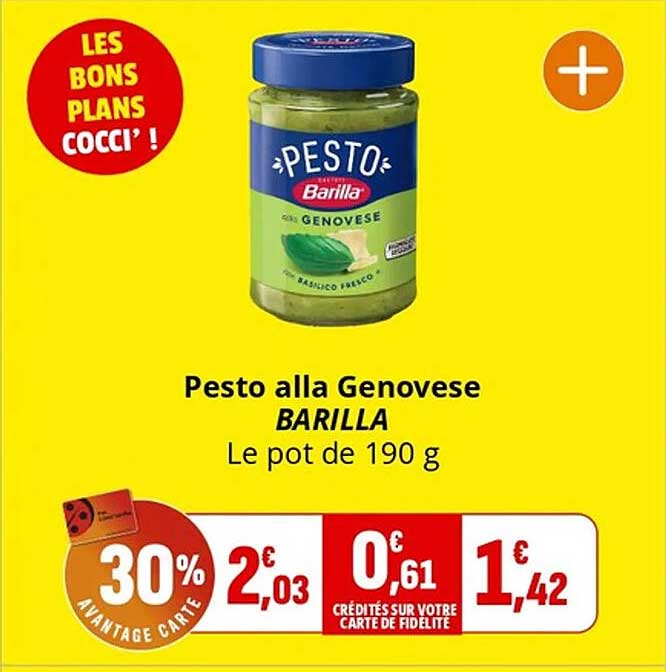 Pesto alla Genovese BARILLA Le pot de 190 g