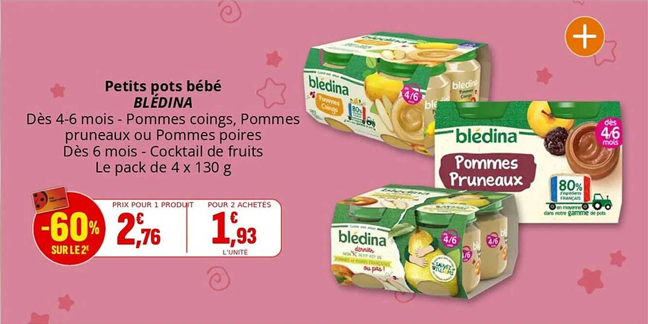 Petits pots bébé BLÉDINA