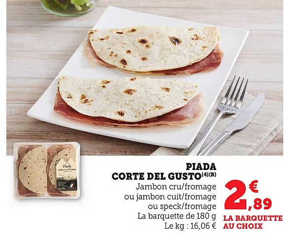 PIADA CORTE DEL GUSTO
