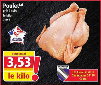 Poulet(a) prêt à cuire le kilo