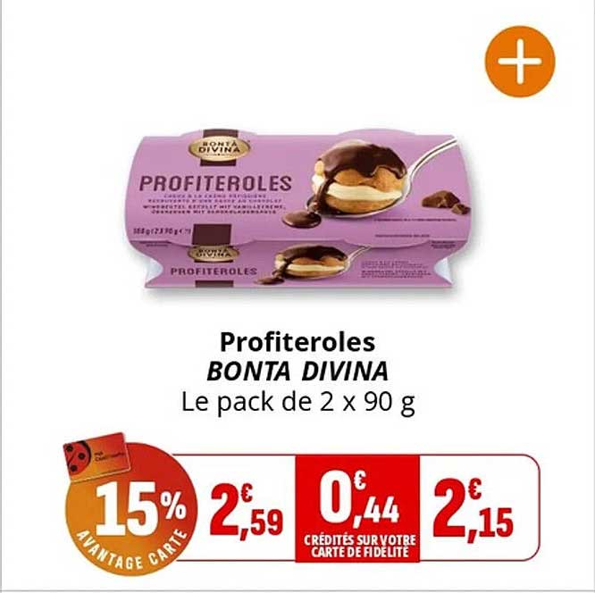 Profiteroles Bonta Divina - Le pack de 2 x 90 g